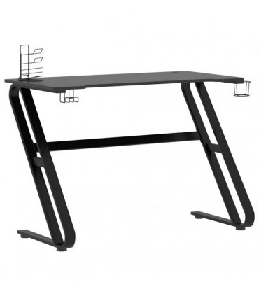 vidaXL Gaming Desk with ZZ Shape Legs Black 110x60x75 cm