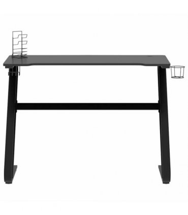 vidaXL Gaming Desk with ZZ Shape Legs Black 110x60x75 cm
