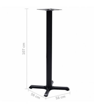 vidaXL Bistro Table Leg Black 56x56x107 cm Cast Iron