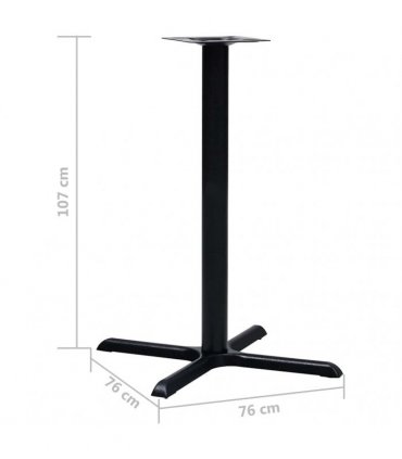 vidaXL Bistro Table Leg Black 76x76x107 cm Cast Iron