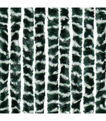 vidaXL Insect Curtain Green and White 56x185 cm Chenille