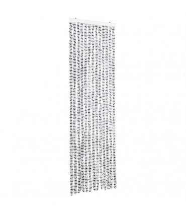 vidaXL Insect Curtain Light and Dark Grey 56x185 cm Chenille