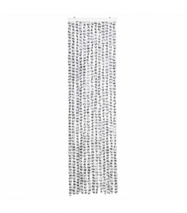 vidaXL Insect Curtain Light and Dark Grey 56x185 cm Chenille