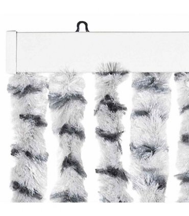 vidaXL Insect Curtain Light and Dark Grey 56x185 cm Chenille