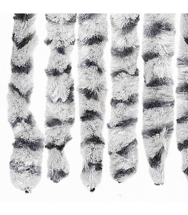 vidaXL Insect Curtain Light and Dark Grey 56x185 cm Chenille