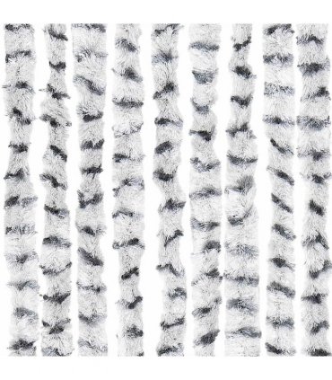 vidaXL Insect Curtain Light and Dark Grey 56x185 cm Chenille