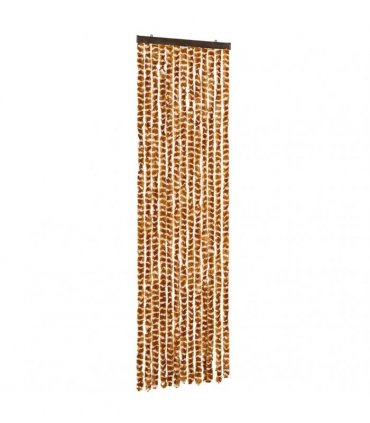 vidaXL Insect Curtain Ochre and White 56x185 cm Chenille