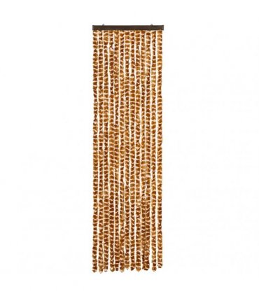 vidaXL Insect Curtain Ochre and White 56x185 cm Chenille