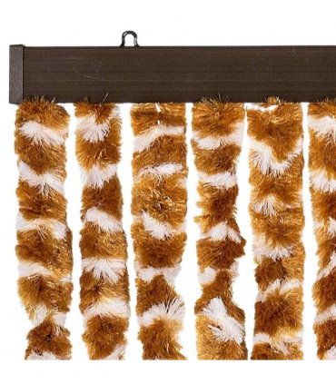 vidaXL Insect Curtain Ochre and White 56x185 cm Chenille