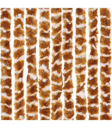 vidaXL Insect Curtain Ochre and White 56x185 cm Chenille