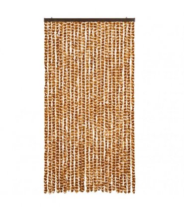 vidaXL Insect Curtain Ochre and White 100x220 cm Chenille