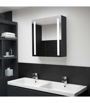vidaXL LED Bathroom Mirror Cabinet 62x14x60 cm