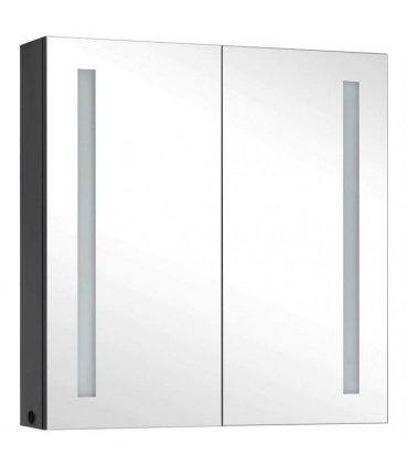 vidaXL LED Bathroom Mirror Cabinet 62x14x60 cm