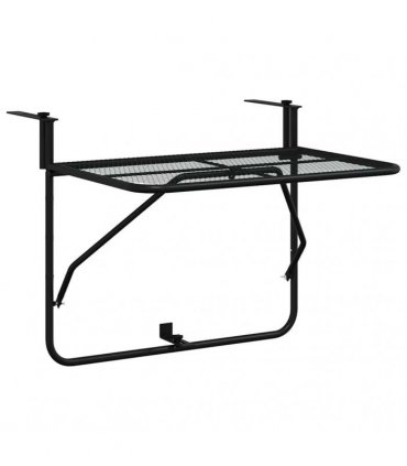 vidaXL Balcony Table Black 60x40 cm Steel