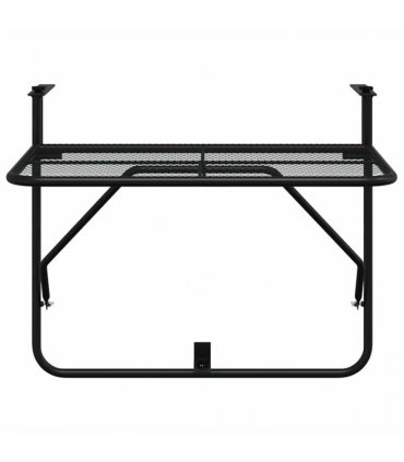vidaXL Balcony Table Black 60x40 cm Steel