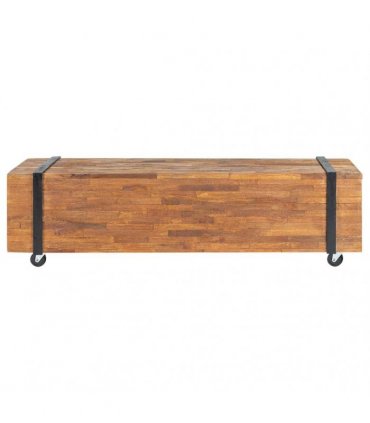 vidaXL TV Stand 110x30x32,5 cm Solid Teak Wood