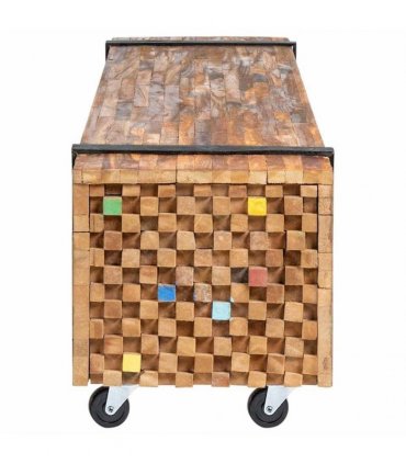 vidaXL TV Stand 110x30x32,5 cm Solid Teak Wood