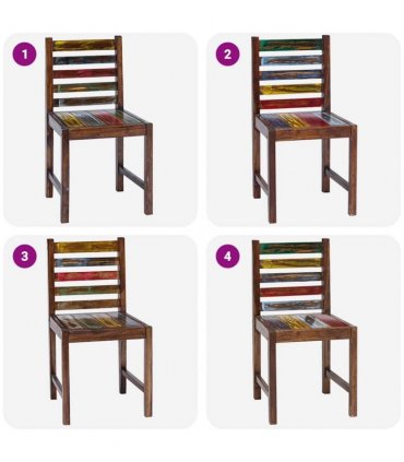 vidaXL Dining Chairs 2 pcs Solid Reclaimed Wood