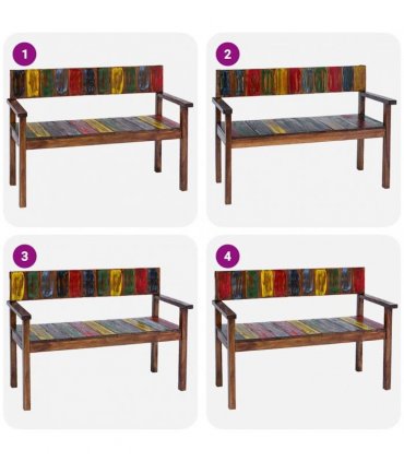vidaXL Dining Chairs 4 pcs Solid Reclaimed Wood
