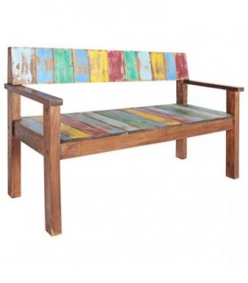 vidaXL Bench 115 cm Solid Reclaimed Wood
