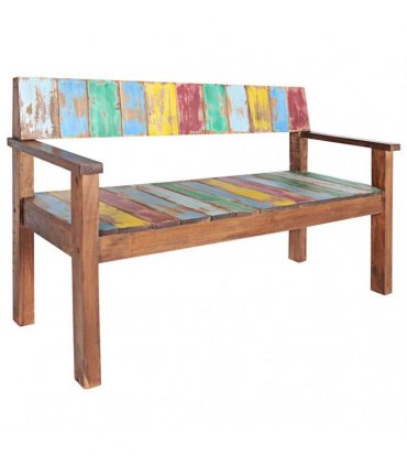 vidaXL Bench 115 cm Solid Reclaimed Wood