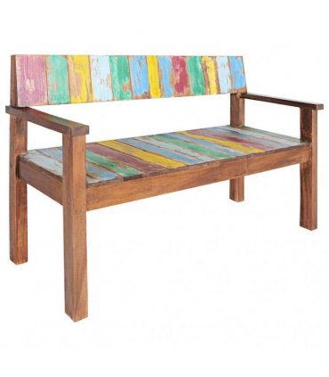 vidaXL Bench 115 cm Solid Reclaimed Wood