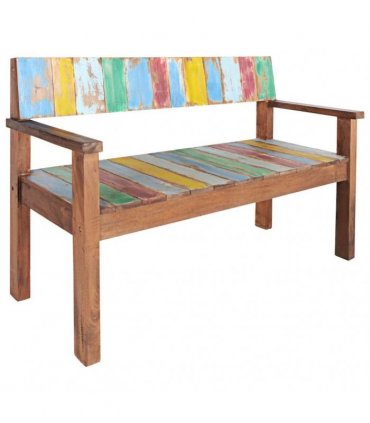 vidaXL Bench 115 cm Solid Reclaimed Wood