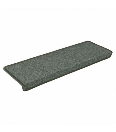 vidaXL Stair Mats 15 pcs 65x21x4 cm Dark Green Rectangular Edge