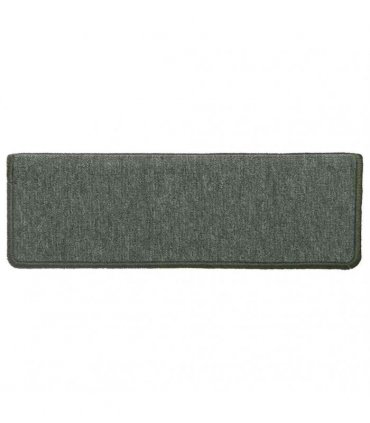 vidaXL Stair Mats 15 pcs 65x21x4 cm Dark Green Rectangular Edge