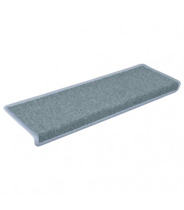 vidaXL Stair Mats 15 pcs 65x21x4 cm Sea Blue Rectangular Edge