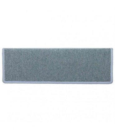 vidaXL Stair Mats 15 pcs 65x21x4 cm Sea Blue Rectangular Edge