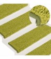 vidaXL Stair Mats 15 pcs 65x21x4 cm Green Rectangular Edge