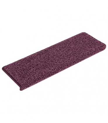 vidaXL Stair Mats 15 pcs 65x21x4 cm Dark Purple Rectangular Edge