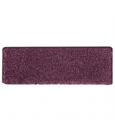 vidaXL Stair Mats 15 pcs 65x21x4 cm Dark Purple Rectangular Edge