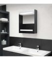 vidaXL LED Bathroom Mirror Cabinet Grey 50x14x60 cm