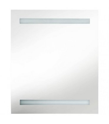 vidaXL LED Bathroom Mirror Cabinet Shining Grey 50x14x60 cm