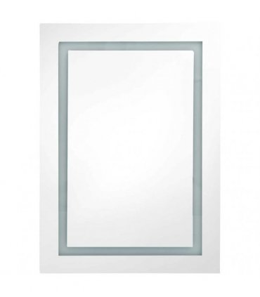 vidaXL LED Bathroom Mirror Cabinet Oak 50x13x70 cm
