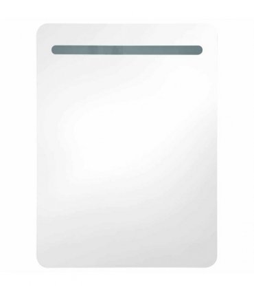 vidaXL LED Bathroom Mirror Cabinet Oak 60x11x80 cm