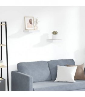 vidaXL Floating Wall Shelves 2 pcs Oak and White 23x23,5x3,8 cm MDF