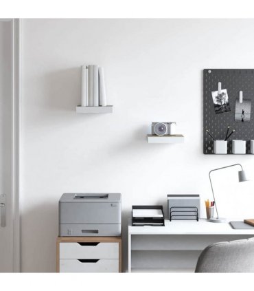 vidaXL Floating Wall Shelves 2 pcs Oak and White 23x23,5x3,8 cm MDF