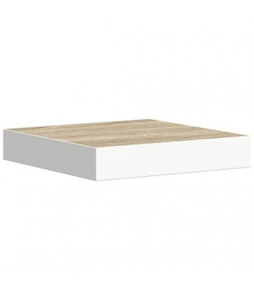 vidaXL Floating Wall Shelves 4 pcs Oak and White 23x23,5x3,8 cm MDF
