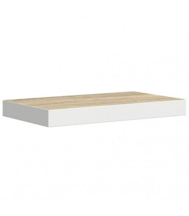 vidaXL Floating Wall Shelves 4 pcs Oak and White 40x23.5x3.8 cm MDF