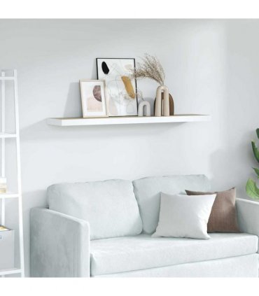 vidaXL Floating Wall Shelf Oak and White 80x23,5x3,8 cm MDF