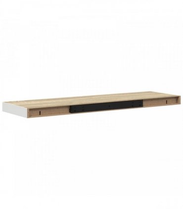 vidaXL Floating Wall Shelves 2 pcs Oak and White 80x23,5x3,8 cm MDF