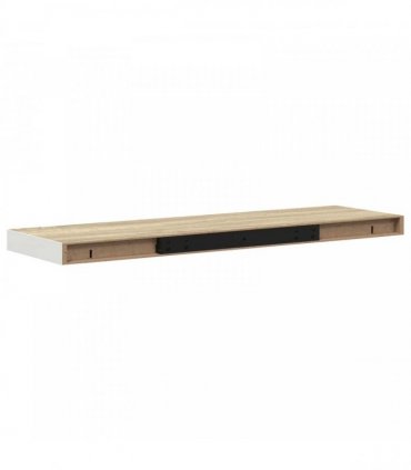 vidaXL Floating Wall Shelves 4 pcs Oak and White 90x23,5x3,8 cm MDF
