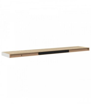 vidaXL Floating Wall Shelves 2 pcs Oak and White 120x23,5x3,8 cm MDF