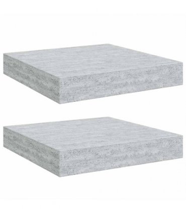 vidaXL Floating Wall Shelves 2 pcs Concrete Grey 23x23,5x3,8 cm MDF