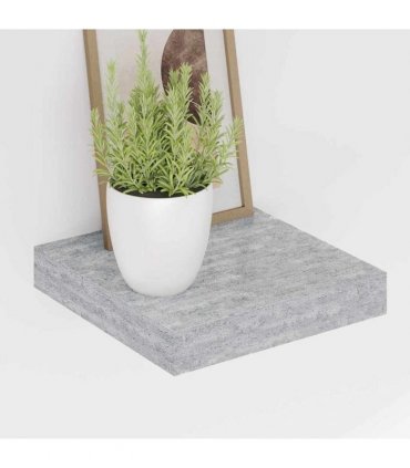vidaXL Floating Wall Shelves 4 pcs Concrete Grey 23x23,5x3,8 cm MDF
