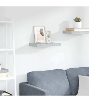 vidaXL Floating Wall Shelf Concrete Grey 40x23.5x3.8 cm MDF