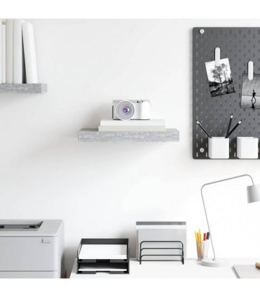 vidaXL Floating Wall Shelf Concrete Grey 40x23.5x3.8 cm MDF